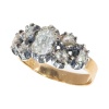 Foil Backed Georgian Diamond Ring with Seven Rose Cuts, Circa 1830